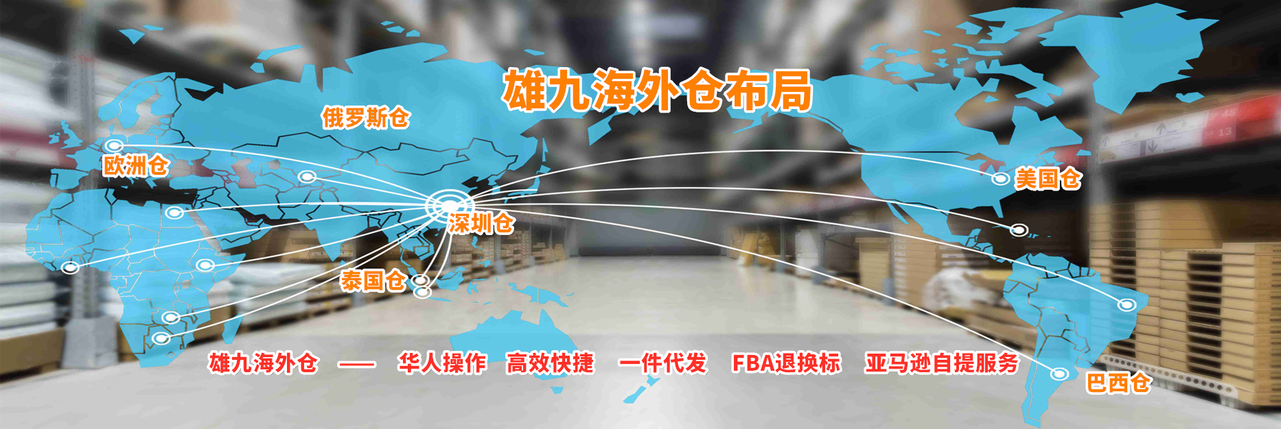 雄九物流海外倉布局
